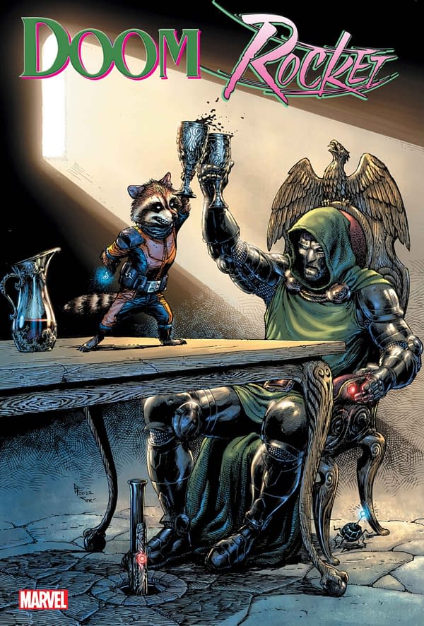 Cover image for DOCTOR DOOM AND ROCKET RACCOON #1 GARY FRANK COVER