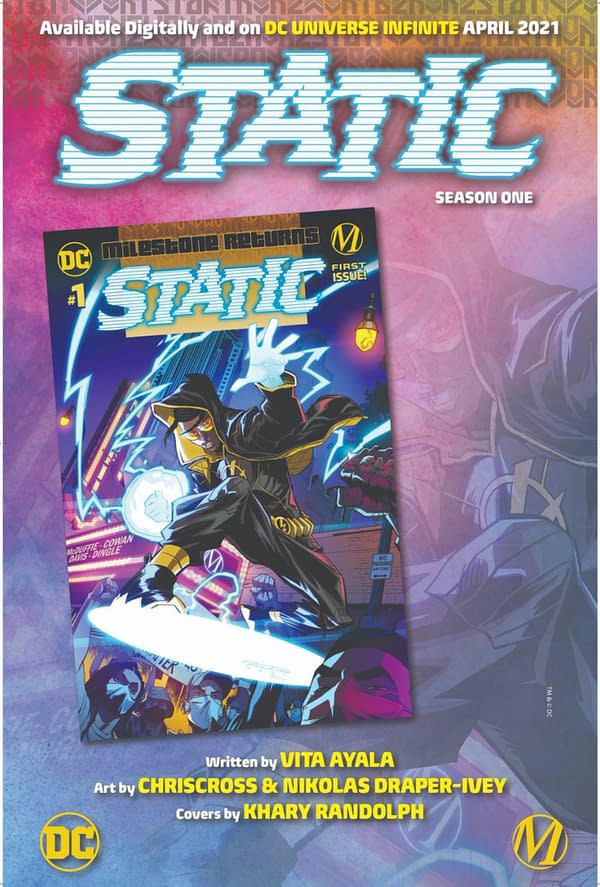 Static: Season One launches by Vita Ayala, ChrisCross and Nikolas Draper-Ivey from DC/Milestone in April 