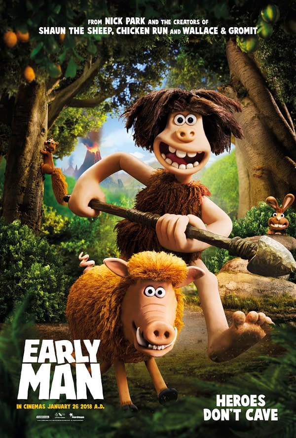 New Character Posters Released for Aardman's New Movie, Early Man