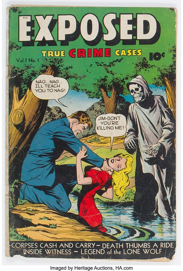 Exposed #1 (D.S. Publishing, 1948), featuring The Bat-inspired exploits of James E. Walters.