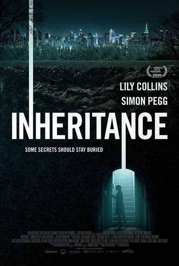 The poster for Lily Collins thriller Inheritance.