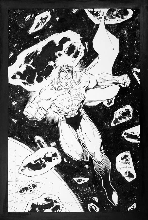 Jim Lee Superman Wizard Cover Art Taking Bids At Comic Connect