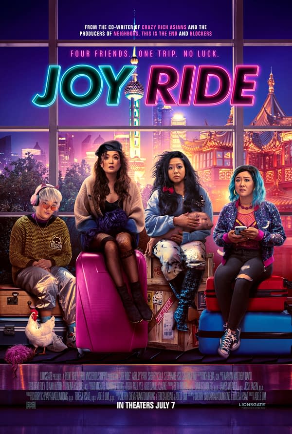 Joy Ride one-sheet poster courtesy Lionsgate, © 2023 Lionsgate.
