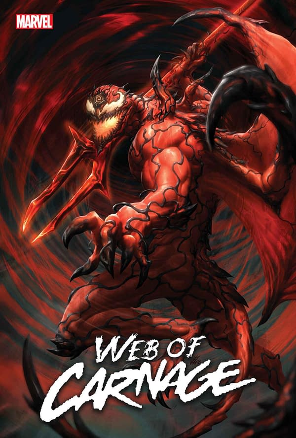 Cover image for WEB OF CARNAGE 1 KENDRICK LIM VARIANT