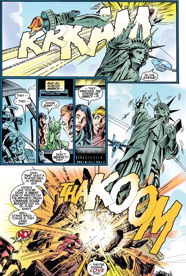 Marvel Comics Keeps On Destroying The Statue Of Liberty
