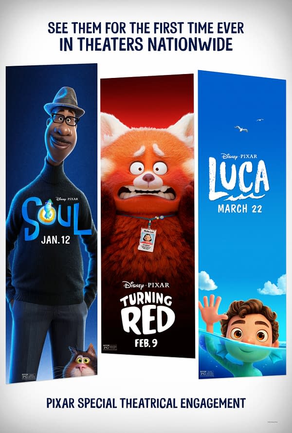 Turning Red, Soul, And Luca Are Getting Theatrical Releases