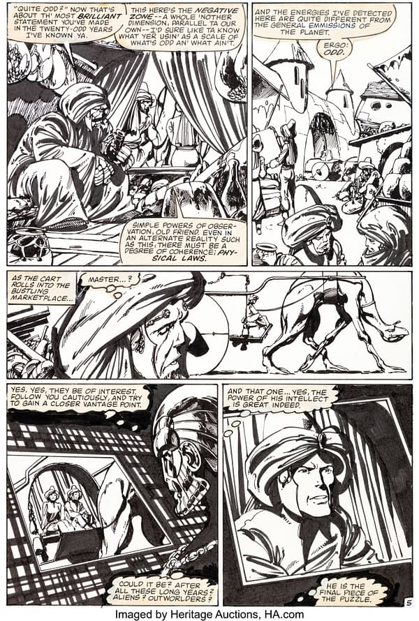 All Of Original Artwork to John Byrne's Fantastic Four #254 At Auction