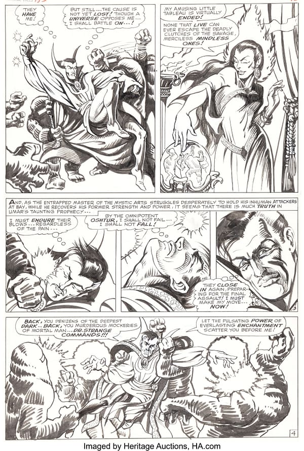 Full Original Art For Stan Lee/Marie Severin Doctor Strange For Sale
