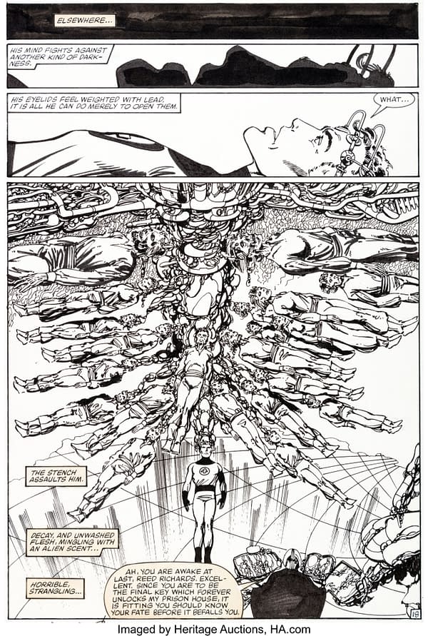 All Original Artwork to John Byrne's Fantastic Four #254 At Auction