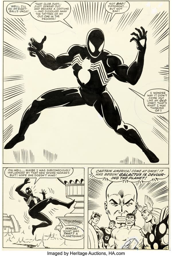 Secret Wars #8 Interior Art page by Mike Zeck.