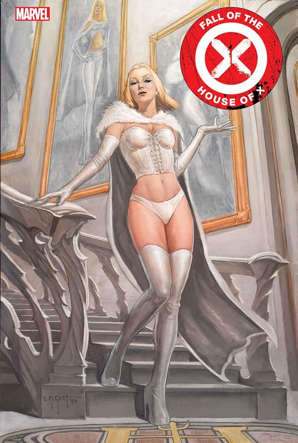 Cover image for FALL OF THE HOUSE OF X #4 E.M. GIST EMMA FROST VARIANT [FHX]