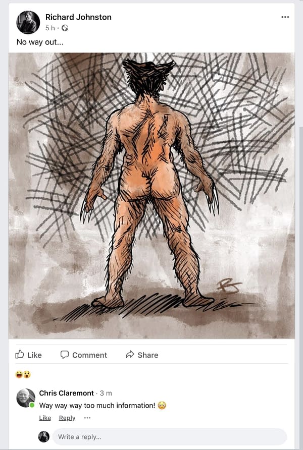 When Chris Claremont Comments On Your Naked Drawing Of Wolverine