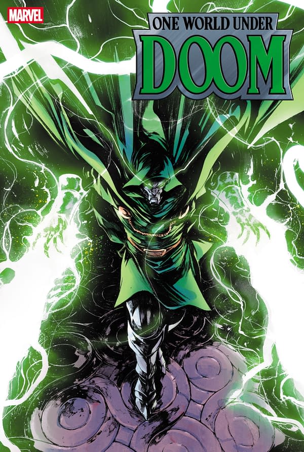 Cover image for ONE WORLD UNDER DOOM #8 ALESSANDRO CAPPUCCIO STORMBREAKERS NEW CLASS VARIANT