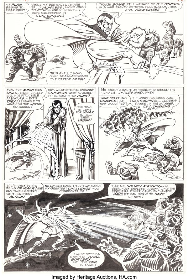 Full Original Art For Stan Lee/Marie Severin Doctor Strange For Sale