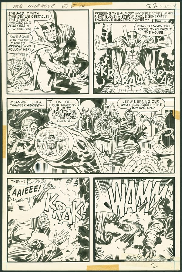 Mister Miracle #14 Page 18 by Jack Kirby. Credit ComicConnect