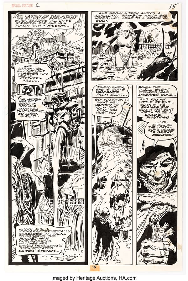 Frank Thorne Marvel Feature #6 Story Page 15 Original Art (Marvel, 1976)