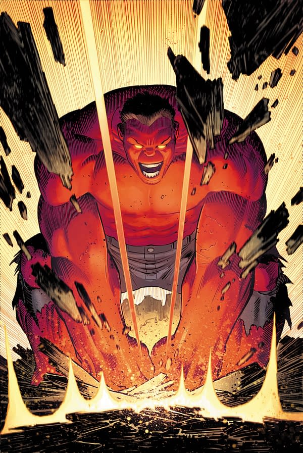 Cover image for RED HULK #1 JOHN ROMITA JR. VIRGIN VARIANT [DOOM]