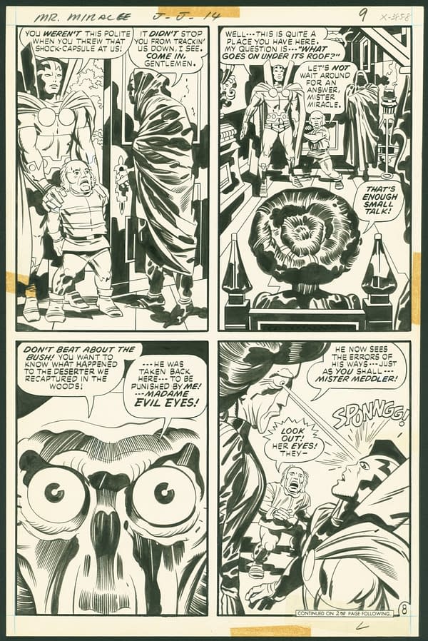 Mister Miracle #14 Page 8 by Jack Kirby. Credit ComicConnect