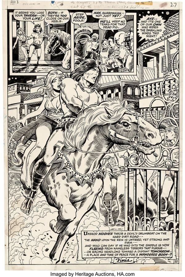 Barry Windsor-Smith Conan Page, Auctioning For $52,500, One Day To Go