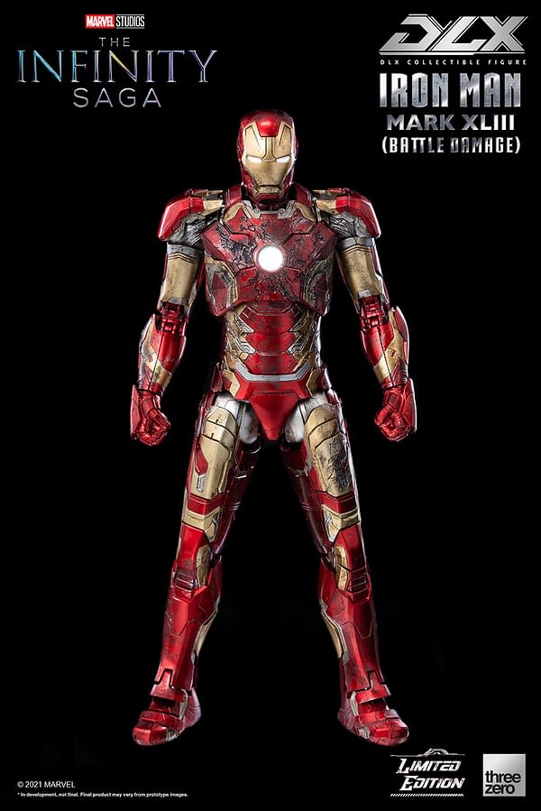 Threezero Reveals DLX Iron Man Mark 43 (Battle Damage) Figure