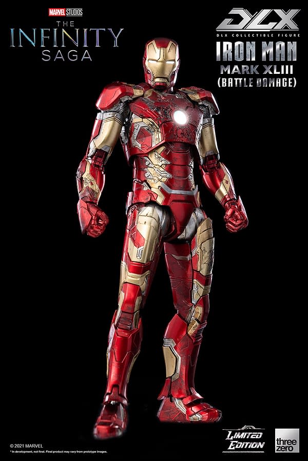 Threezero Reveals DLX Iron Man Mark 43 (Battle Damage) Figure