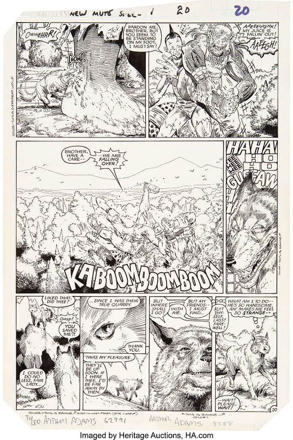 Art Adams Longshot, X-Men &#038; New Mutants Early Original Art At Auction