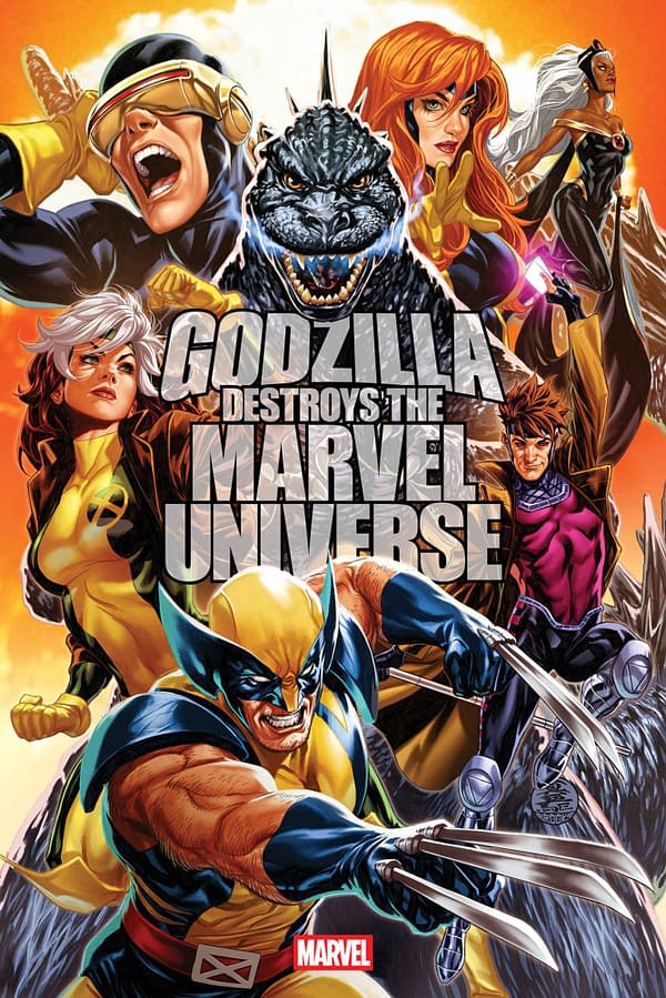 Cover image for GODZILLA DESTROYS THE MARVEL UNIVERSE #3 MARK BROOKS COVER