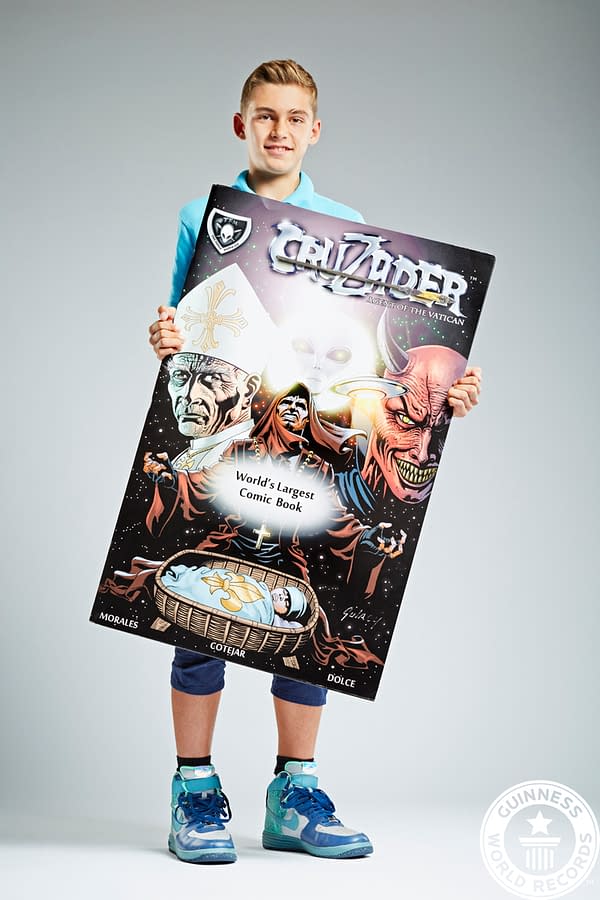 Cruzader - Largest Comic Book Guinness World Records 2015 Photo Credit: Paul Michael Hughes/Guinness World Records