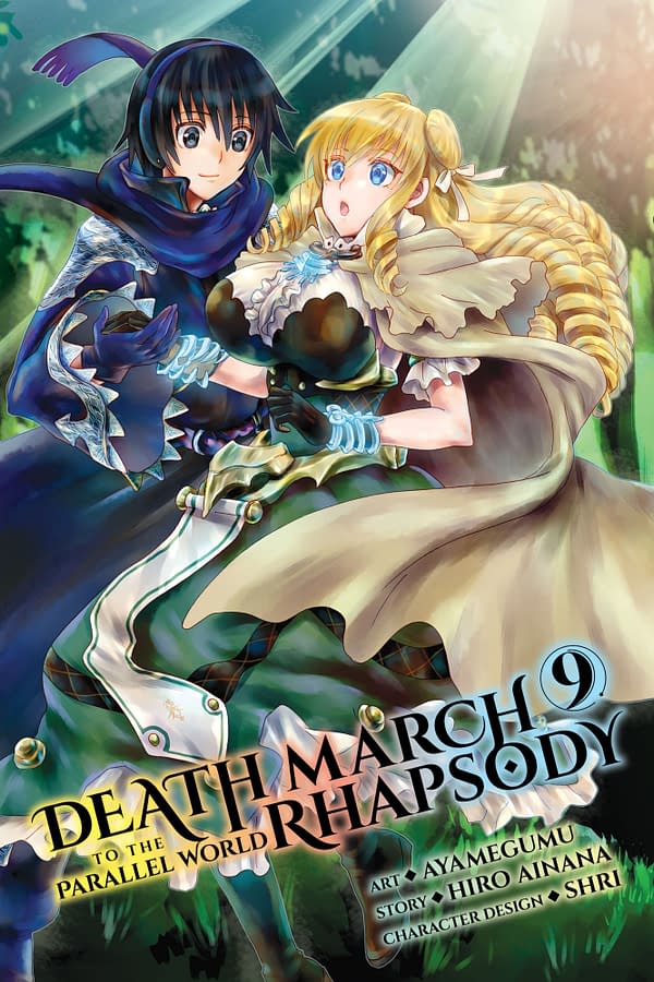 The official cover for Death March to the Parallel World Rhapsody, Vol. 9 published by Yen Press.