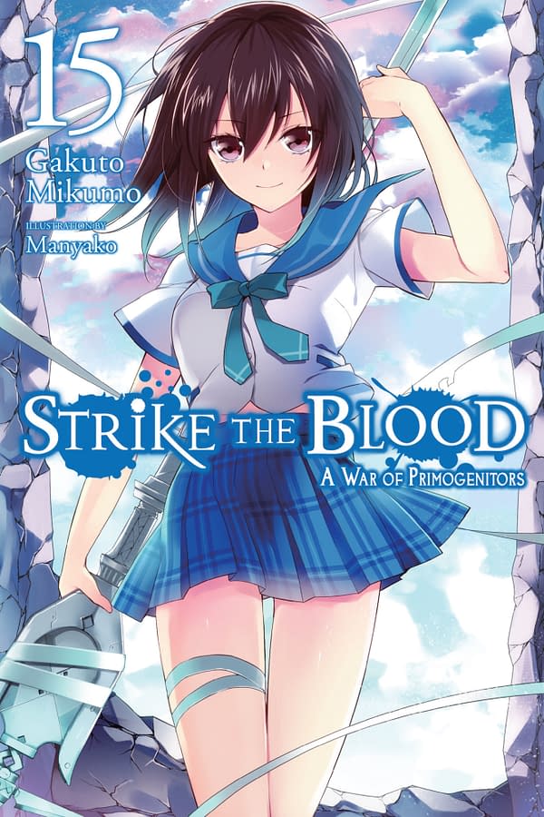 The official cover for Strike the Blood, Vol. 15 published by Yen Press.