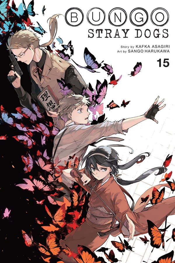 The cover of Bungo Stray Dogs, Vol. 15 by Yen Press.