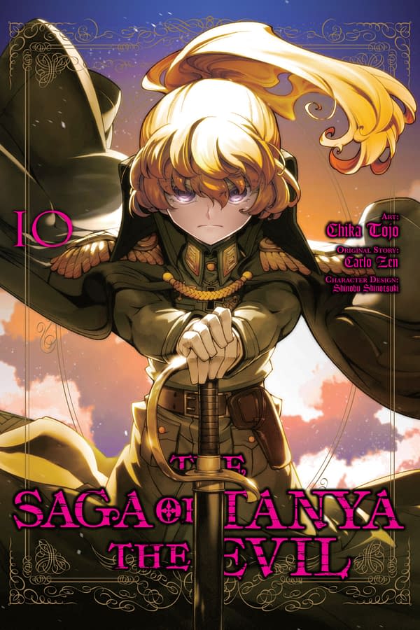 The cover of The Saga of Tanya the Evil, Vol. 10 (manga) by Yen Press.