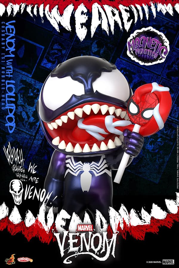 Venom Snacks on Some Candy in the Newest Hot Toys Cosbaby Figure