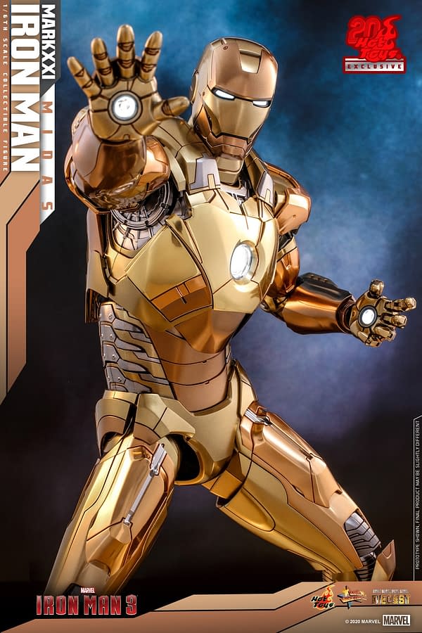 Iron Man Mark XXI (Midas) Armor Lands at Hot Toys