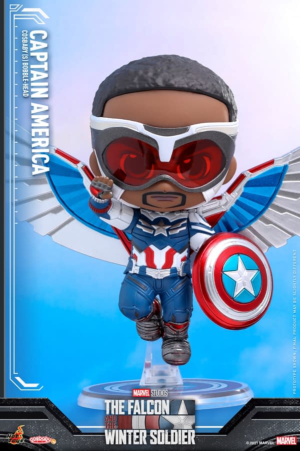 Sam Wilson Captain America Cosbaby Flies On In From Hot Toys
