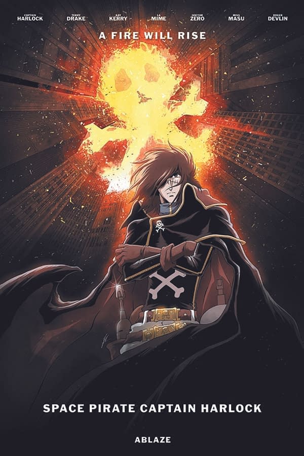 Space Pirate Captain Harlock: Ablaze Reveals Variant Covers for Comic