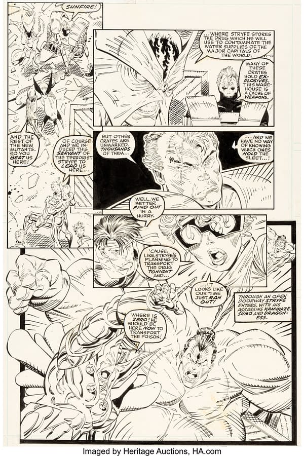 Rob Liefeld New Mutants, Hawk & Dove, Deadpool Original Art Auctioned