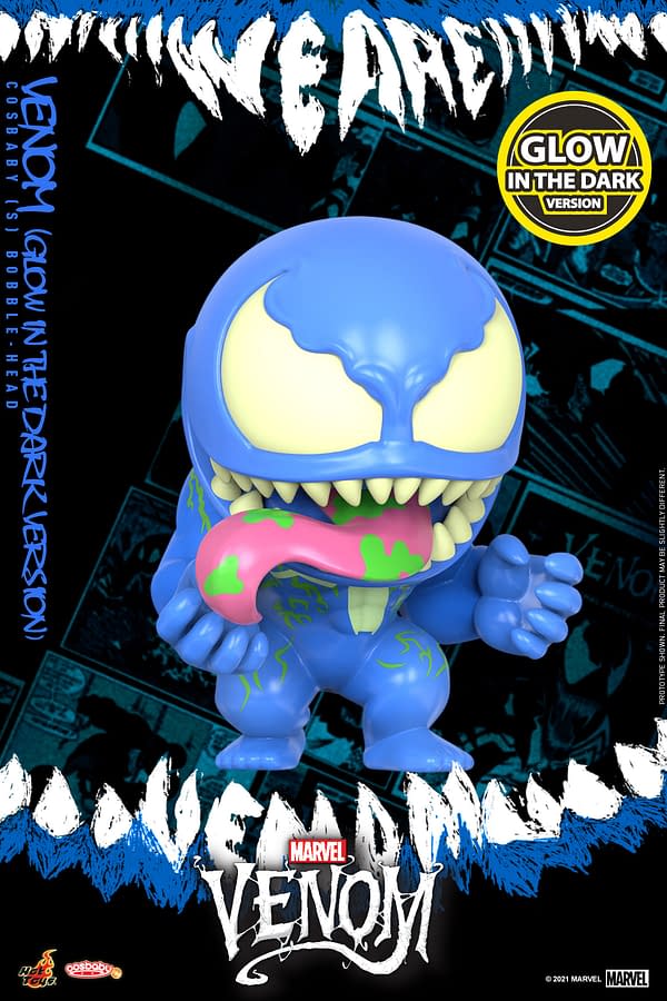 Venom Lights Up the Night With New Hot Toys GITD Cosbaby