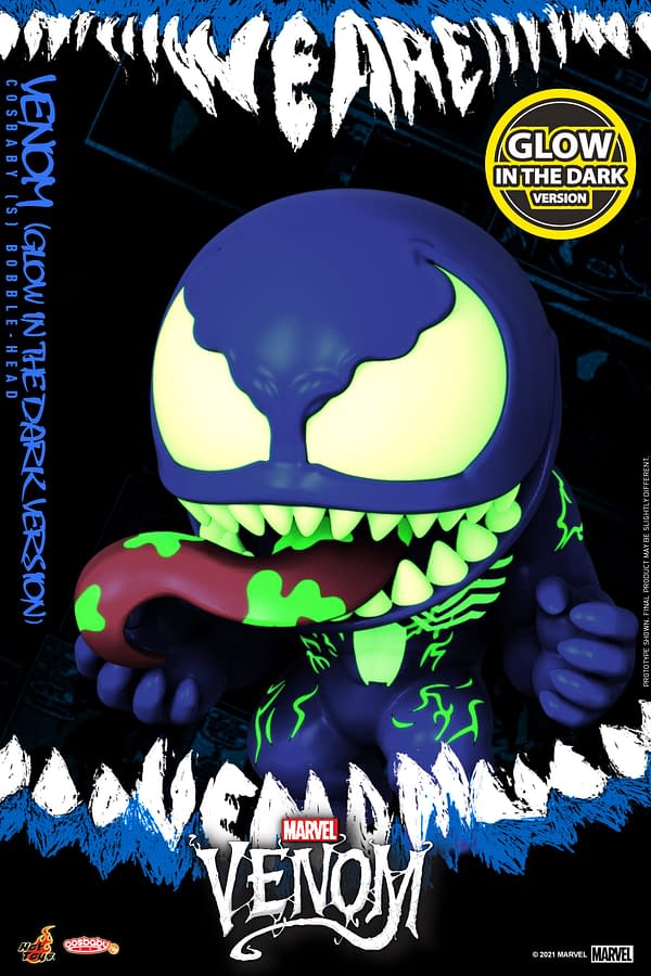 Venom Lights Up the Night With New Hot Toys GITD Cosbaby
