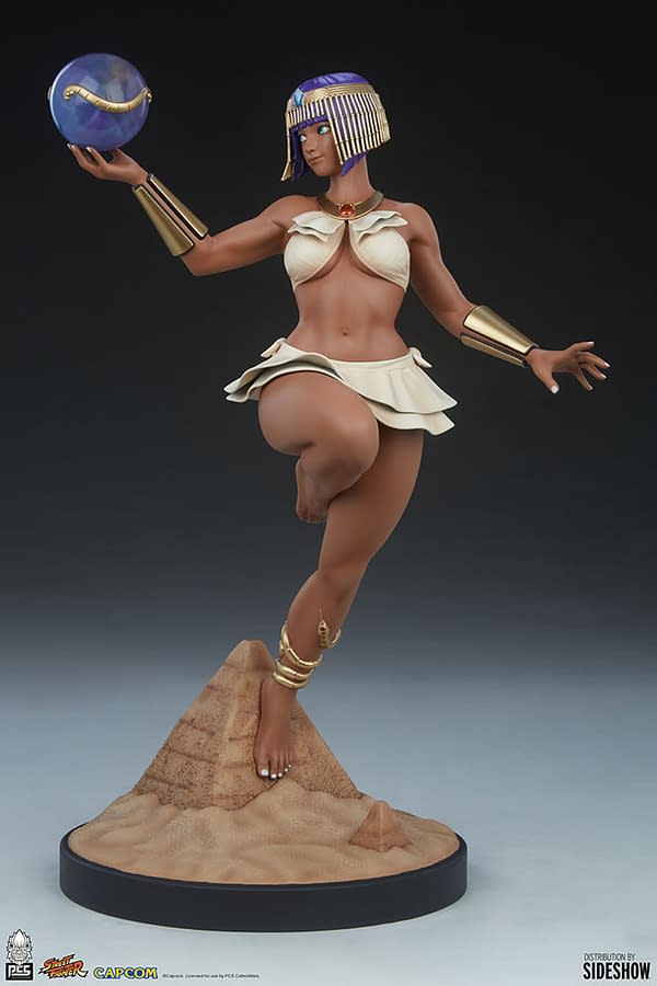Street Fighter V Menat Receives Player 1 & 2 Statues from PCS