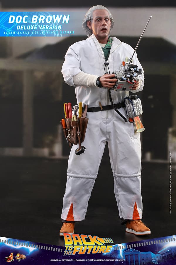 Back to the Future Doc Brown Travels Through Time with Hot Toys