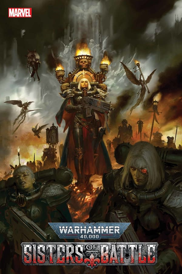 Cover image for JUL210632 WARHAMMER 40K SISTERS OF BATTLE #2 (OF 5) GAMES WORKSHOP VAR, by (W) Torunn Gronbekk (A) Edgar Salazar (CA) Games Workshop, in stores Wednesday, September 15, 2021 from MARVEL COMICS