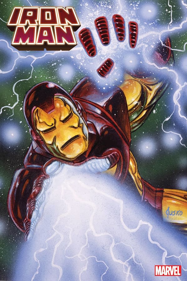 Cover image for IRON MAN #13 JUSKO MARVEL MASTERPIECES VAR