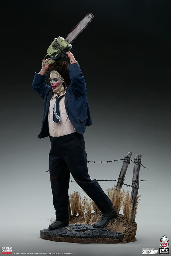 Leatherface Wear His Pretty Woman Mask in New PCS Collectibles Statue
