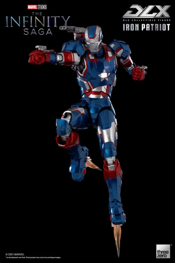 Iron Man III Iron Patriot DLX Figures Flies on in with threezero