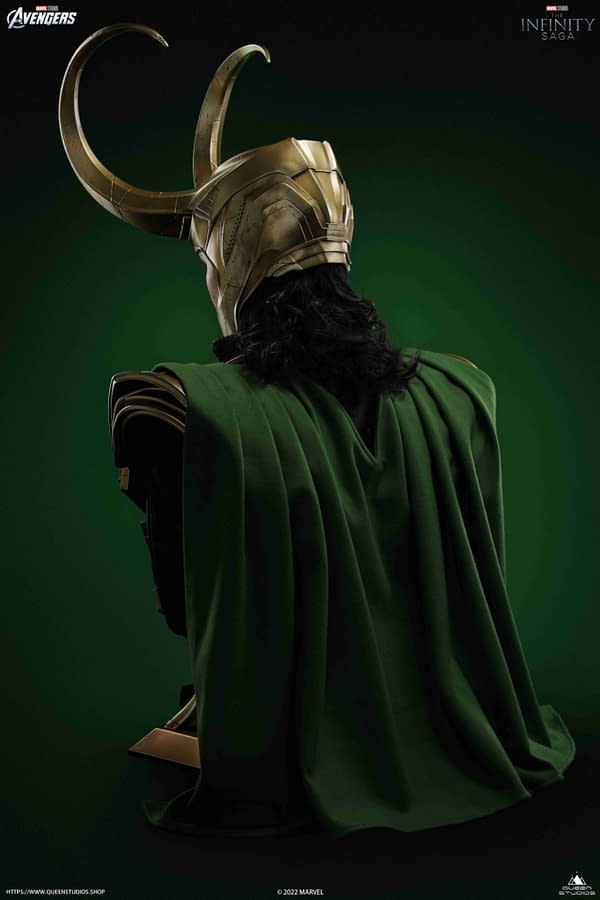 Queen Studios Reveals New Life-Size Loki Bust from The Avengers