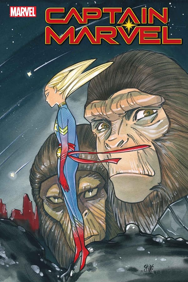 Cover image for CAPTAIN MARVEL 46 MOMOKO PLANET OF THE APES VARIANT