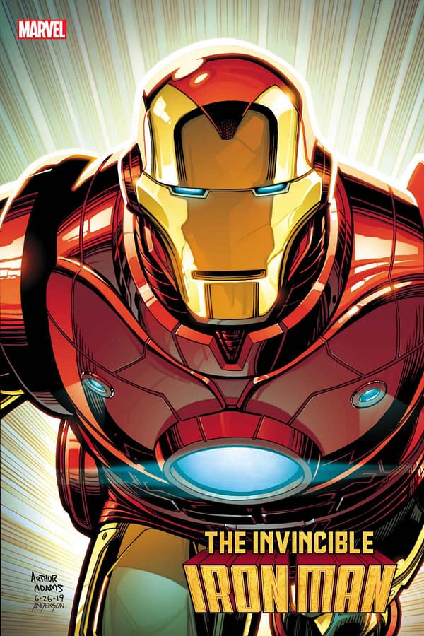 Cover image for INVINCIBLE IRON MAN 4 ARTHUR ADAMS VARIANT