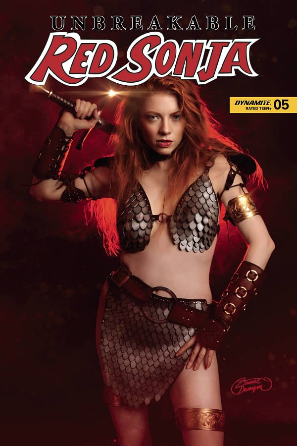 Cover image for UNBREAKABLE RED SONJA #5 CVR E COSPLAY