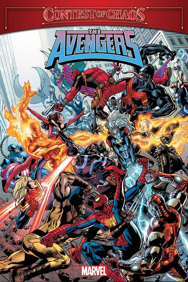Cover image for AVENGERS ANNUAL 1 BRYAN HITCH VARIANT [CHAOS]